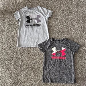 Under Armour Kids' Gray and Pink Tees
